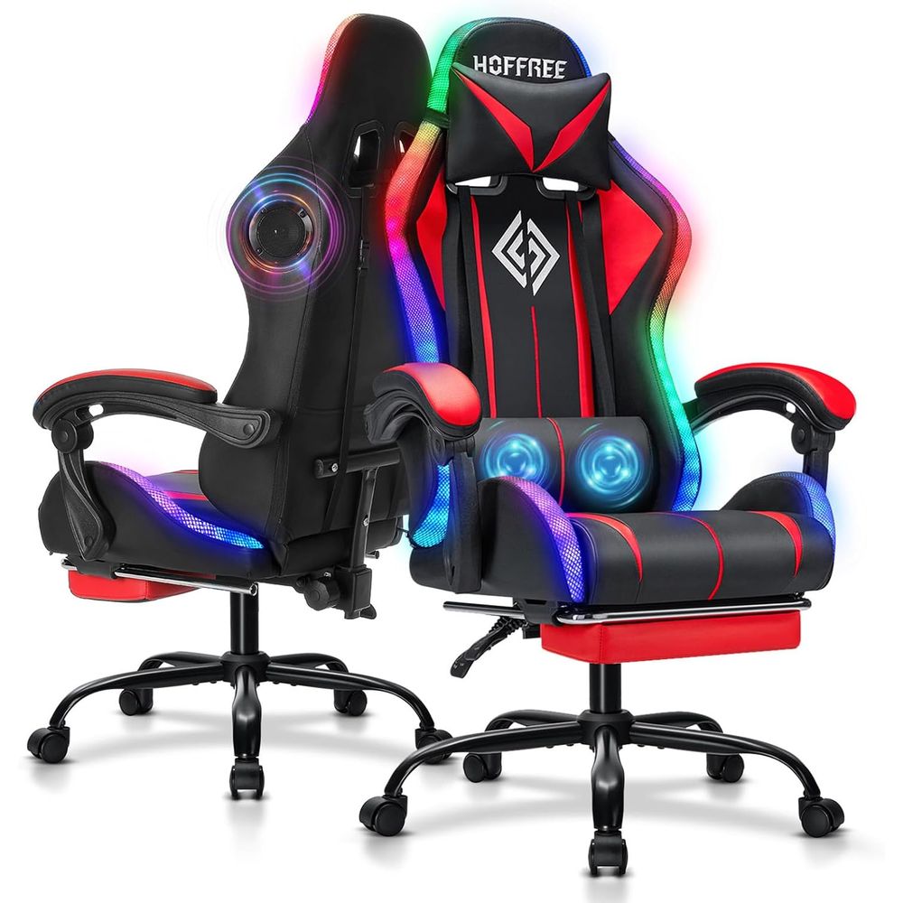 Video Games - Chaise de jeu RGB avec haut-parleurs