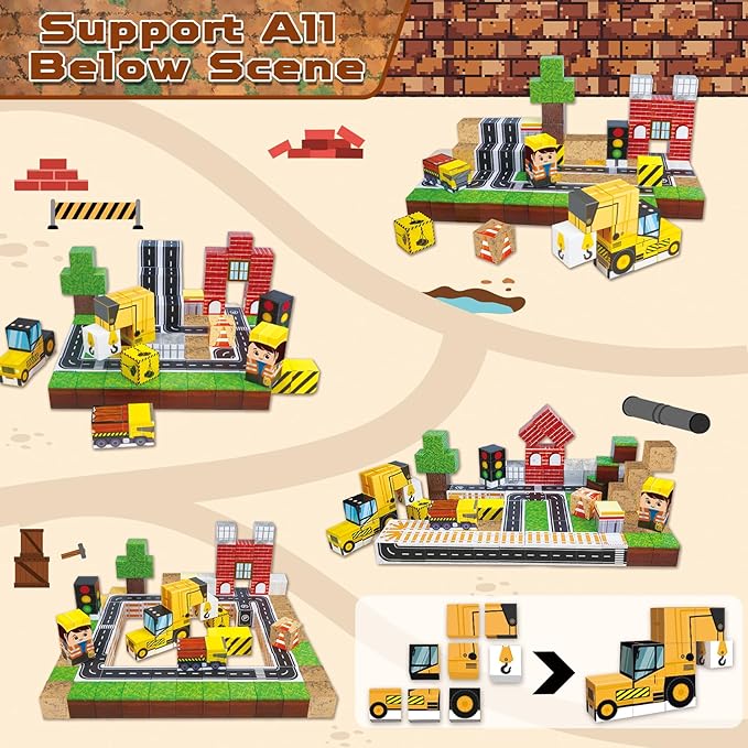 100 pièces blocs magnétiques,  - Magnetic Building Tiles Set 100Pcs avis et prix