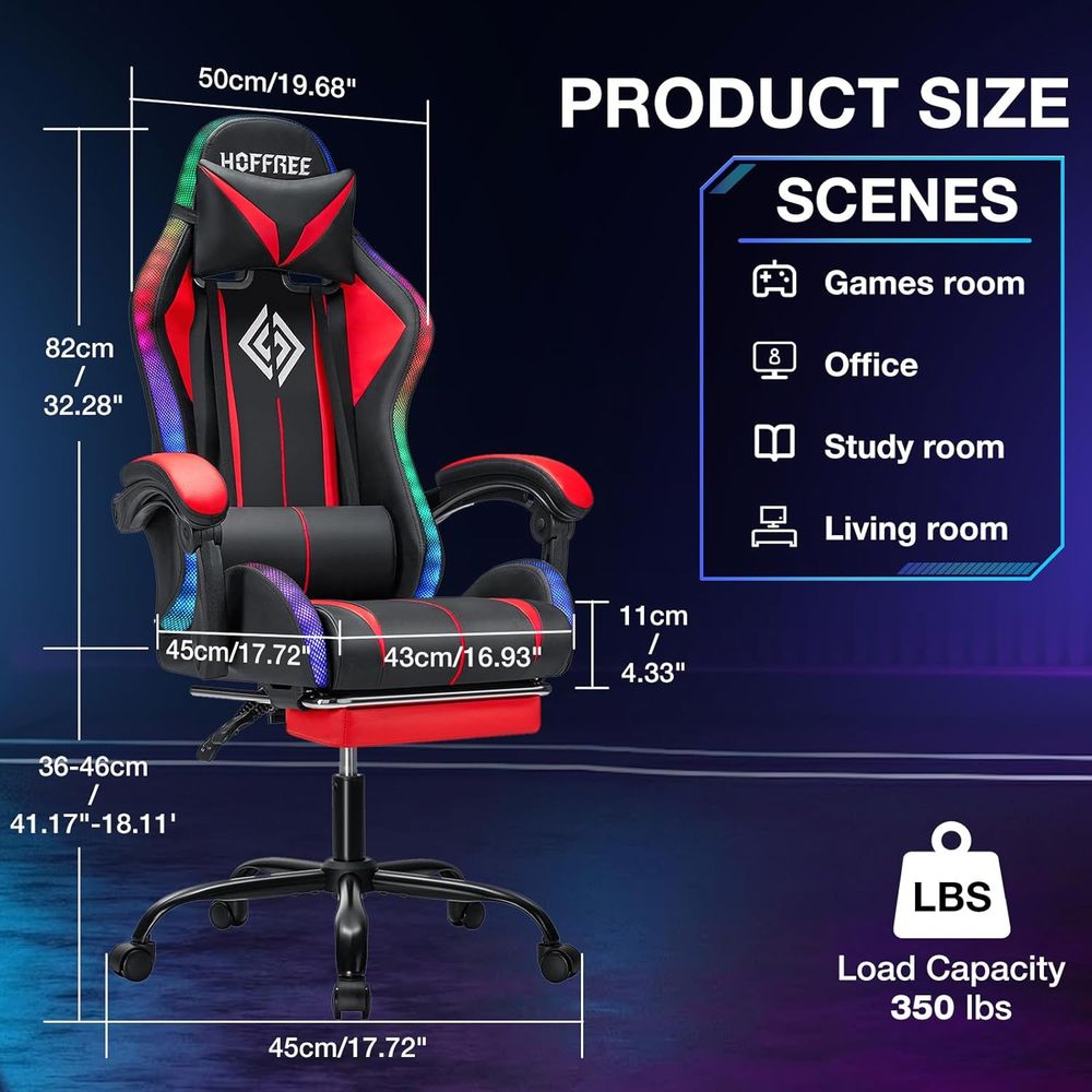 Chaise de jeu RGB avec haut-pa - Video Games avis et prix