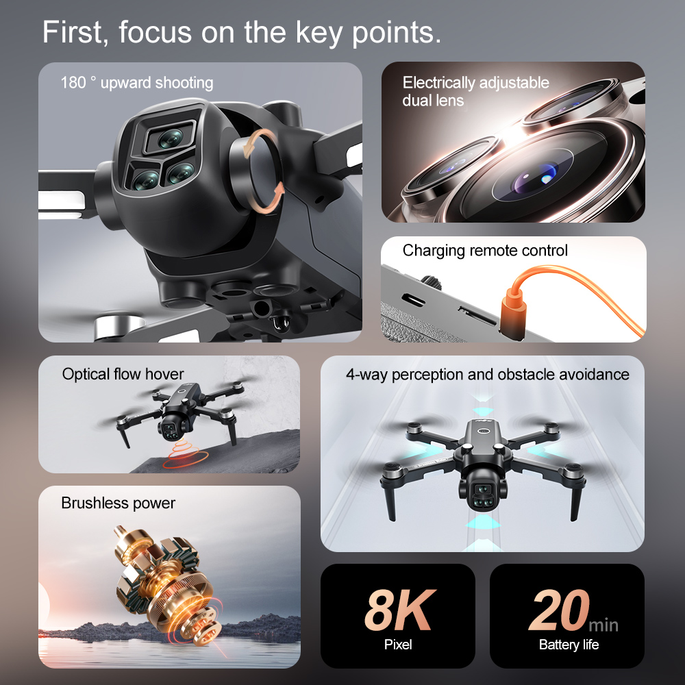 Drone pliable original V156MAX - Fpv Brushless Rc Drone 4K avis et prix