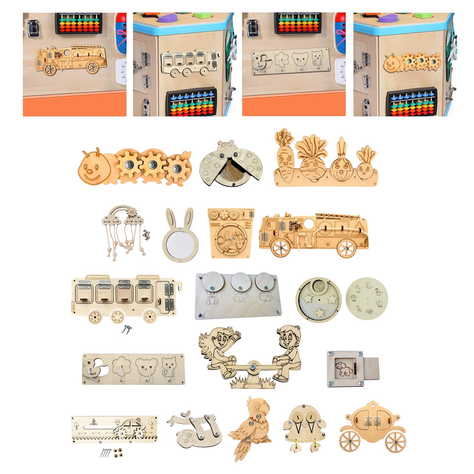 Pièces de tableau d'activités  - Montessori Wooden Busy Board Toddler avis et prix